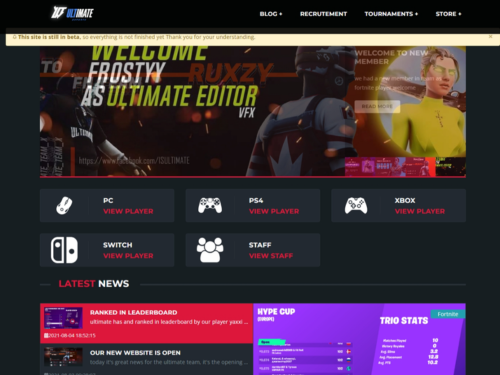 UltimateTeam Esports Website